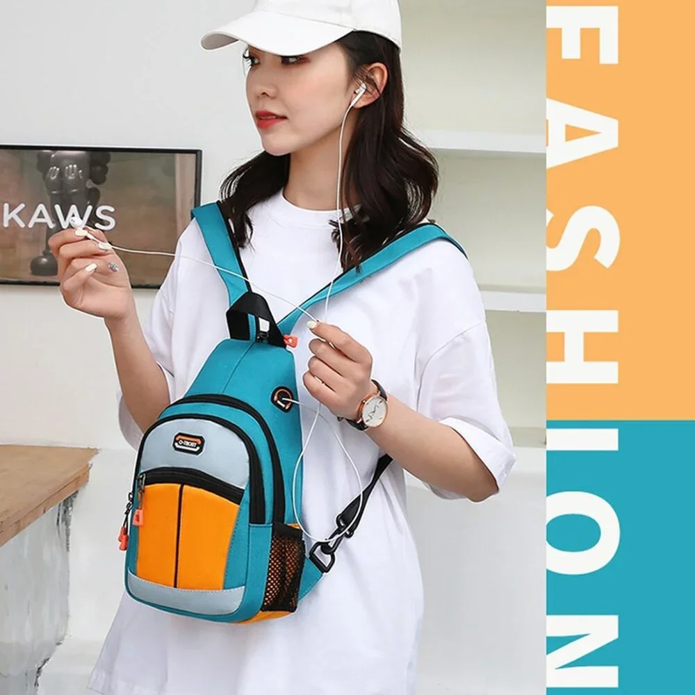 Teal and Orange Crossbody Bag - Picture 6 of 7